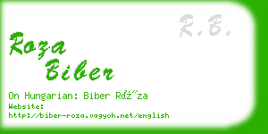 roza biber business card